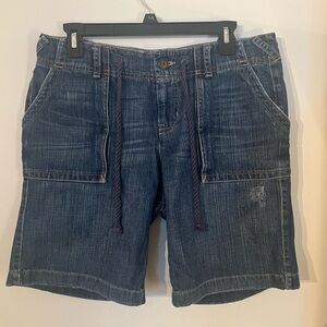 Eddie Bauer Denim Shorts with Drawstring/Button Closure